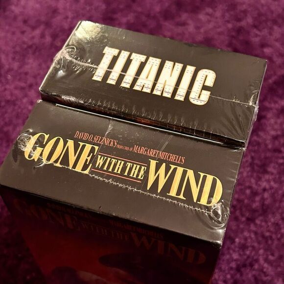 Gone With The Wind, Titanic VHS Tapes Vintage Set of Romantic Movies New Sealed - Picture 7 of 7